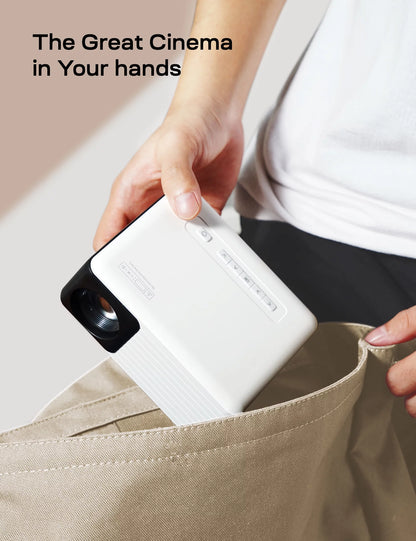 Ultra Bright 1080P Mini Projector - 4000 Lumens LED Outdoor Theater with 60,000 Hours Lamp Life - Sleek Black Design